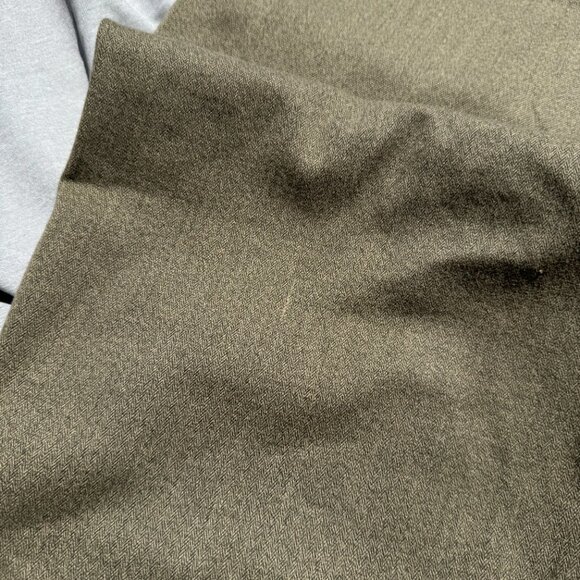 Vintage Y2K Structure Pants Men 36X34 Green Twill Loose Baggy Pleated Cuffed - Picture 7 of 8